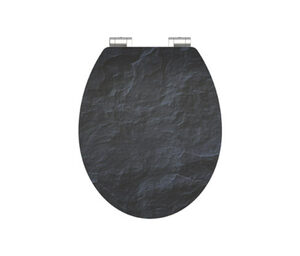 Schütte MDF High-Gloss WC-Sitz mit Absenkautomatik »Black Stone«