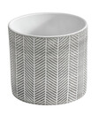 Bild 1 von Dehner Keramik-Übertopf Paula, rund, grau/weiß
