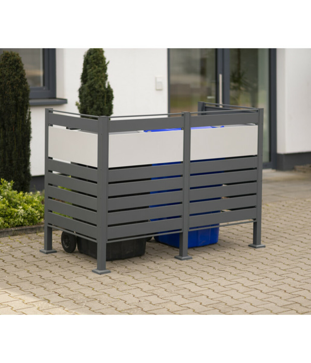 Bild 3 von Westmann Mülltonnenverkleidung Planum 2er Box, ca. B160/H120/T80 cm