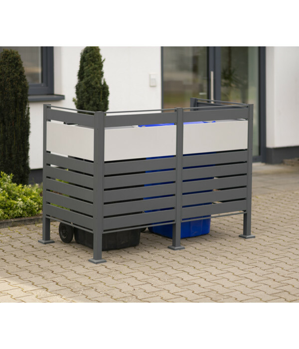 Bild 3 von Westmann Mülltonnenverkleidung Planum 2er Box, ca. B160/H120/T80 cm