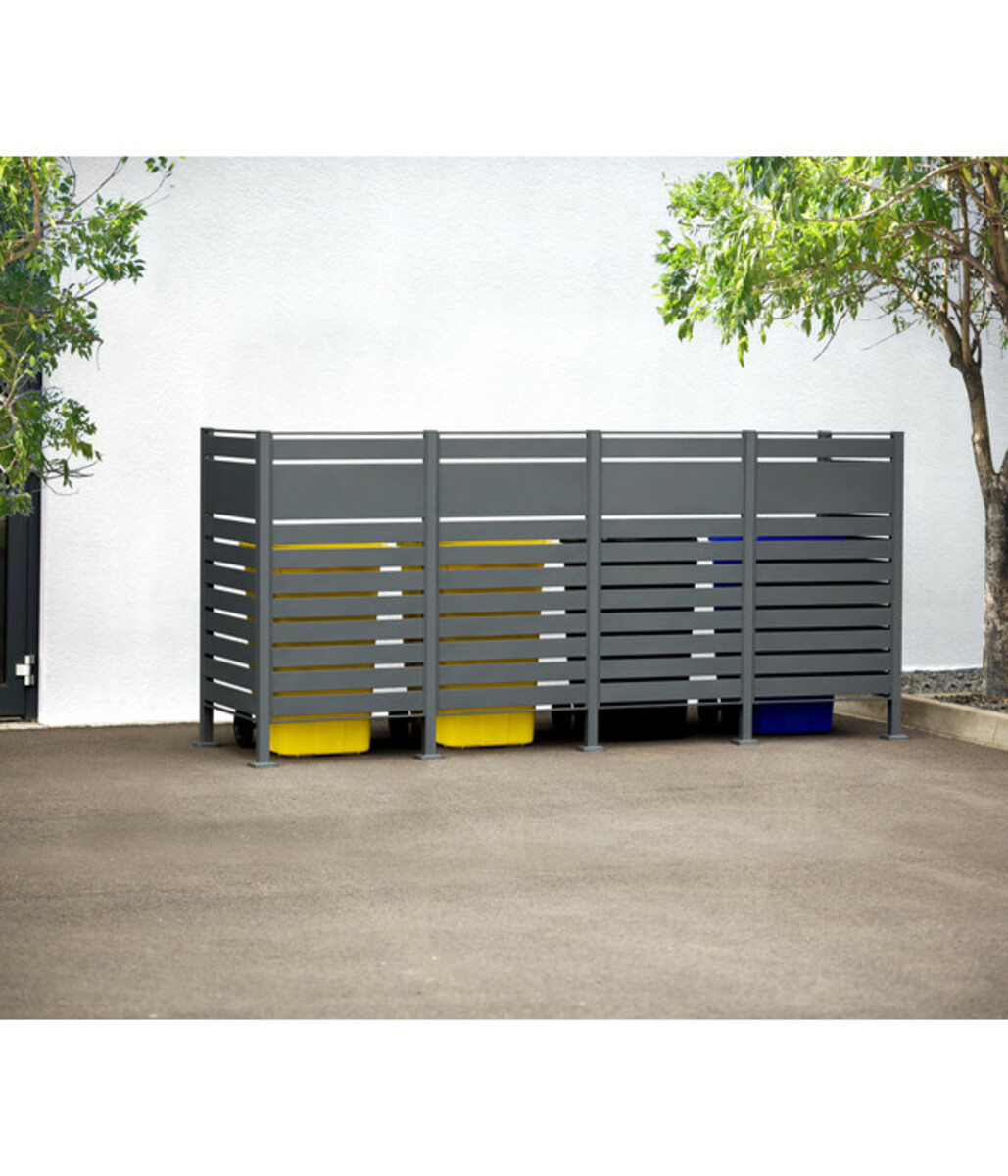 Bild 2 von Westmann Mülltonnenverkleidung Planum 4er Box, ca. B320/H150/T80 cm