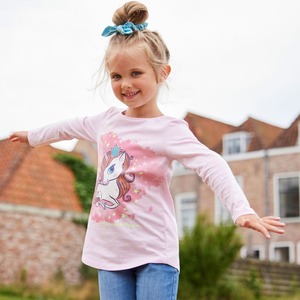 Kinder-Mädchen-Magic-Shirt mit Haargummi, 2-teilig