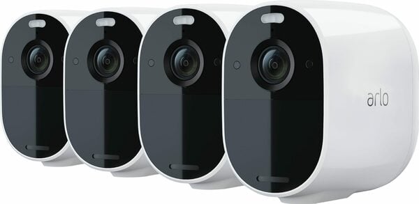 Bild 1 von ARLO Arlo Essential Spotlight-Kamera-Set Überwachungskamera (Außenbereich, Innenbereich, Set, 4 x Arlo Essential Spotlight-Kamera, Kabellose Bewegungserkennung, Reichweite bis 91,4 m, integrie