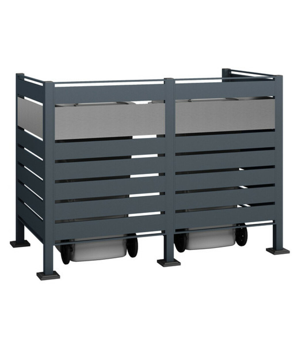 Bild 1 von Westmann Mülltonnenverkleidung Planum 2er Box, ca. B160/H120/T80 cm