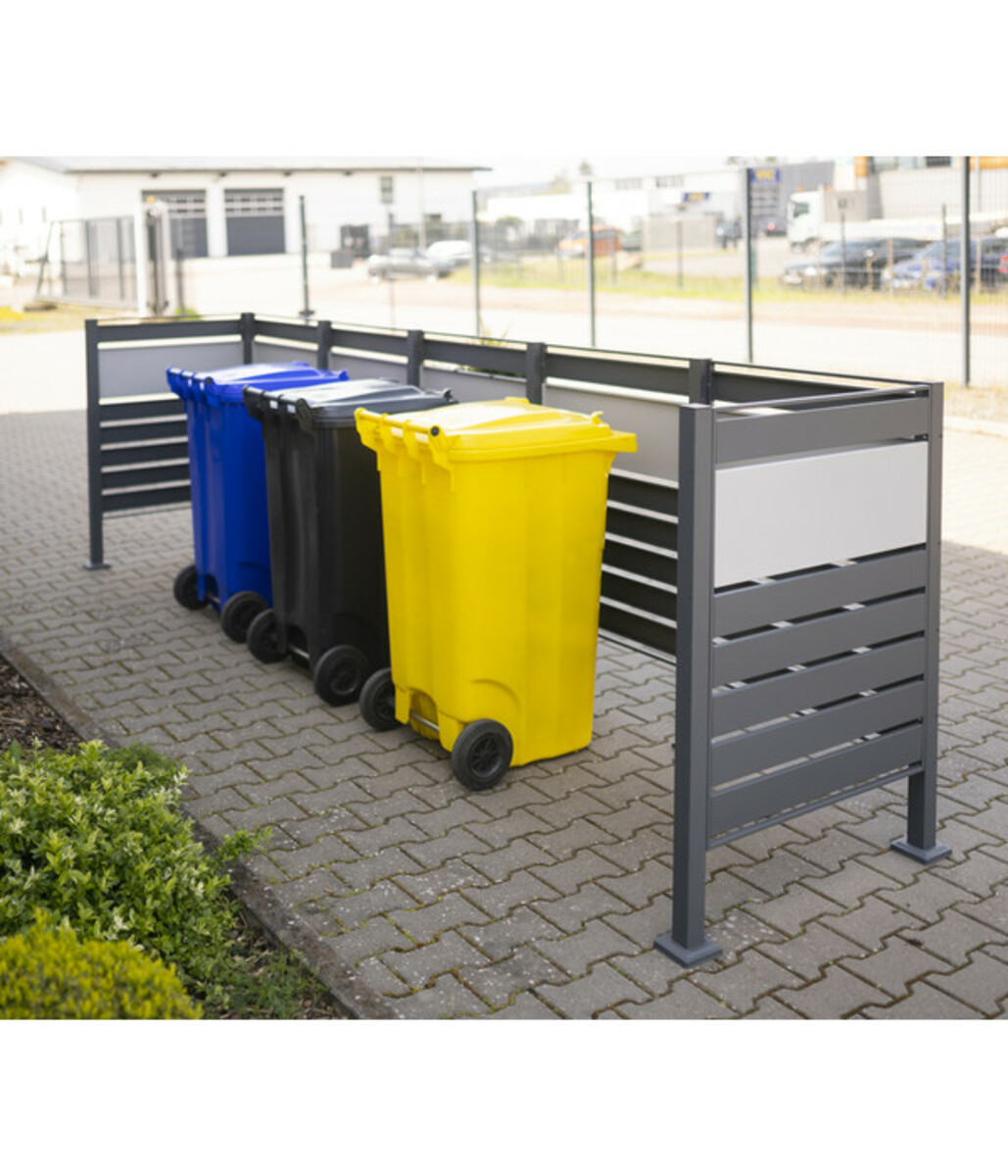 Bild 4 von Westmann Mülltonnenverkleidung Planum 5er Box, ca. B400/H120/T80 cm