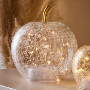 LED-Glas-Apfel mit Timer-Funktion, Ø ca. 14cm