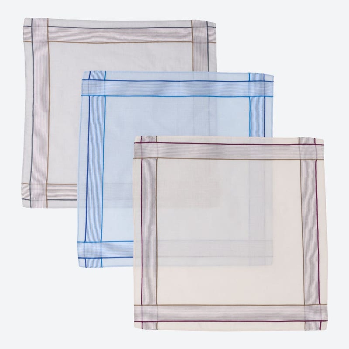 Bild 1 von Herren-Taschentuch, 3er-Pack