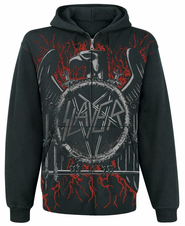 Bild 1 von Slayer Kapuzenjacke - Black Eagle - S bis 5XL - für Männer - Größe 4XL - schwarz  - EMP exklusives Merchandise!