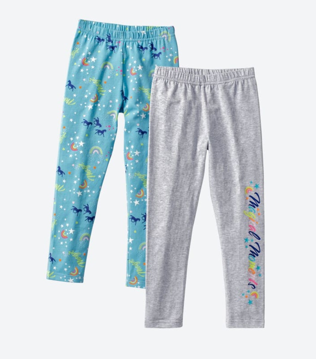 Bild 1 von Kinder-Mädchen-Leggings in tollem Design, 2er-Pack