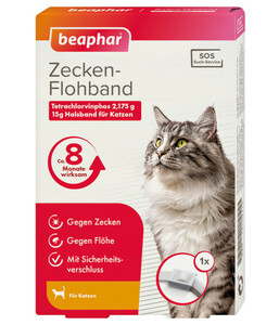 beaphar Zecken-Flohband für Katzen, 35 cm