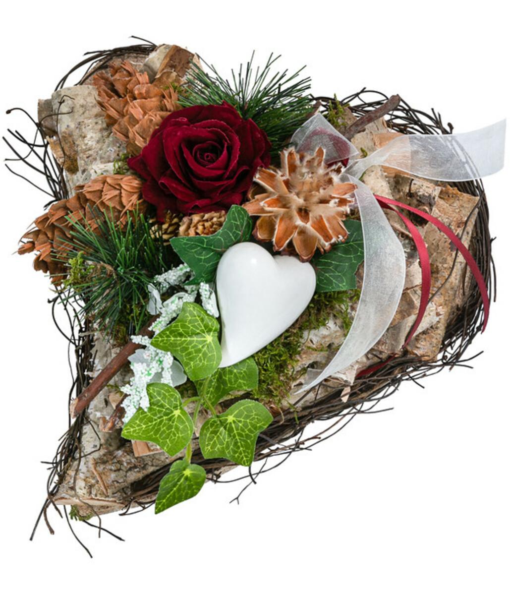 Bild 1 von Grabgesteck Sören, herzförmig, ca. B22/H15/T25 cm