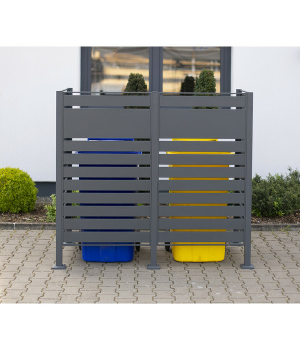 Bild 2 von Westmann Mülltonnenverkleidung Planum 2er Box, ca. B160/H150/T80 cm