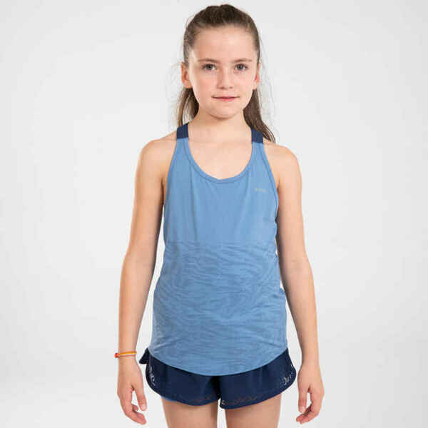 Bild 1 von Lauf-Tanktop Mädchen ohne Naht - Care blau