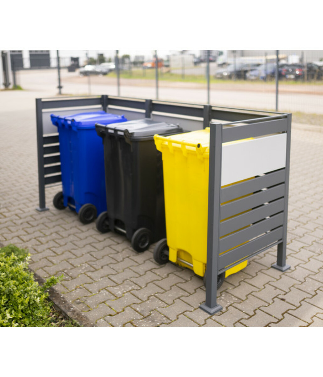 Bild 3 von Westmann Mülltonnenverkleidung Planum 3er Box, ca. B240/H120/T80 cm