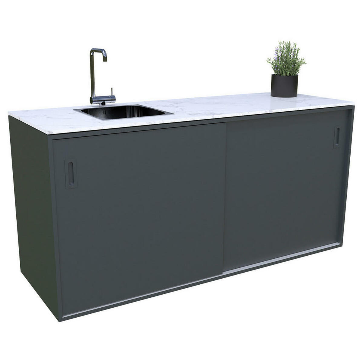 Bild 1 von Modante OUTDOORKÜCHE Anthrazit, Grau, Weiß