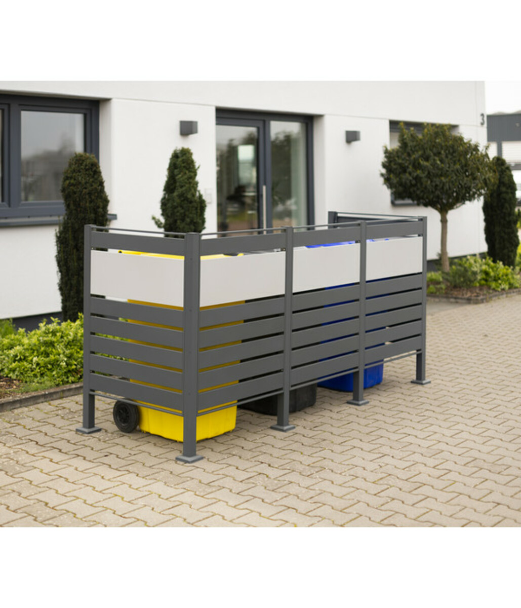 Bild 2 von Westmann Mülltonnenverkleidung Planum 3er Box, ca. B240/H120/T80 cm