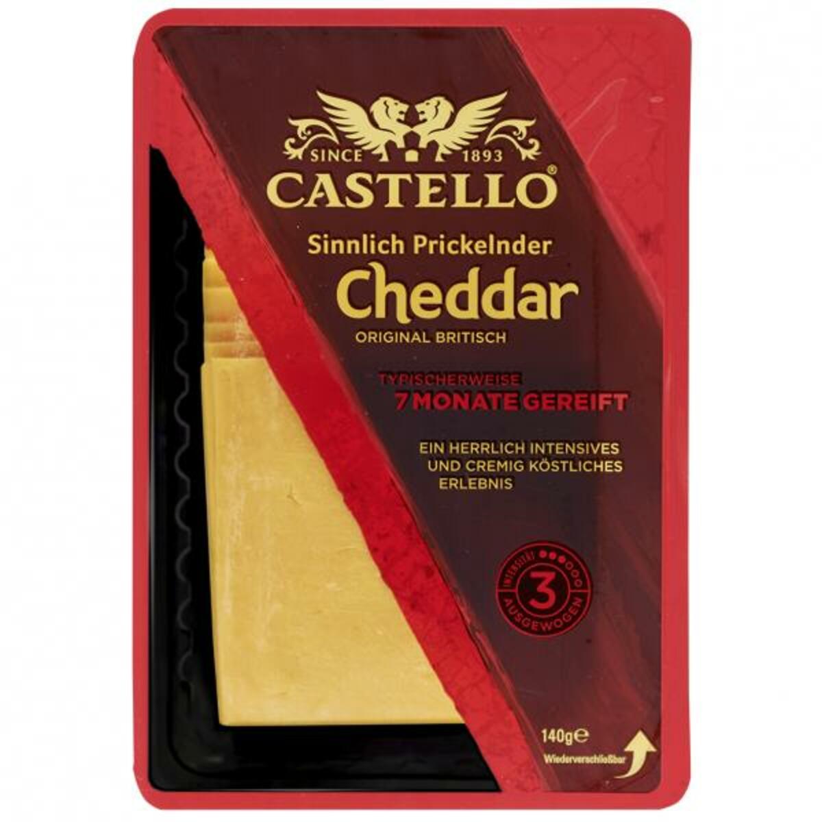 Bild 1 von Castello Sinnlich prickelnder Cheddar Scheibenkäse