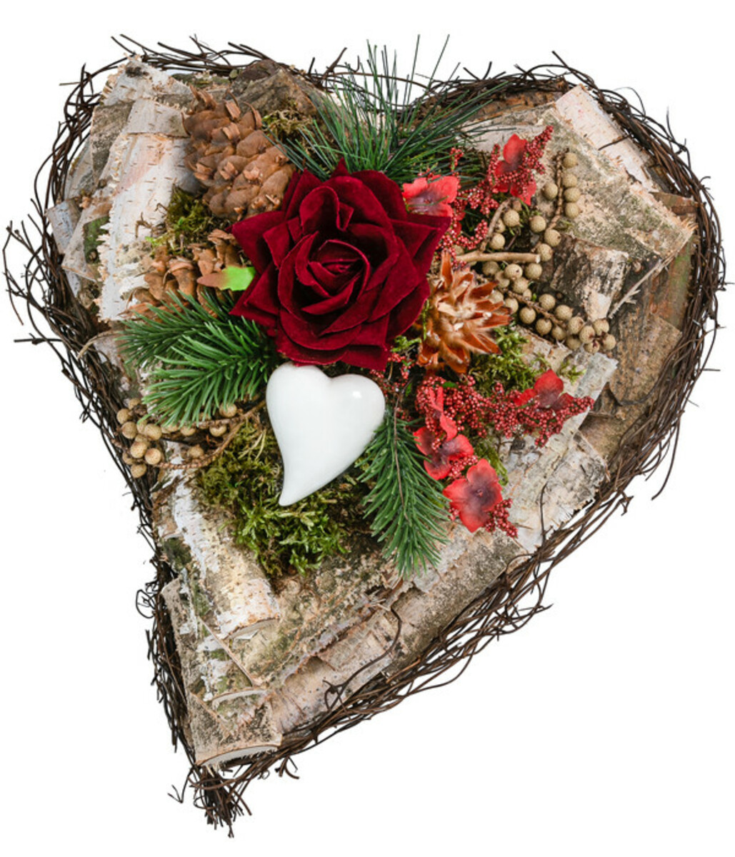 Bild 1 von Grabgesteck Sören, herzförmig, ca. B28/H12/T32 cm