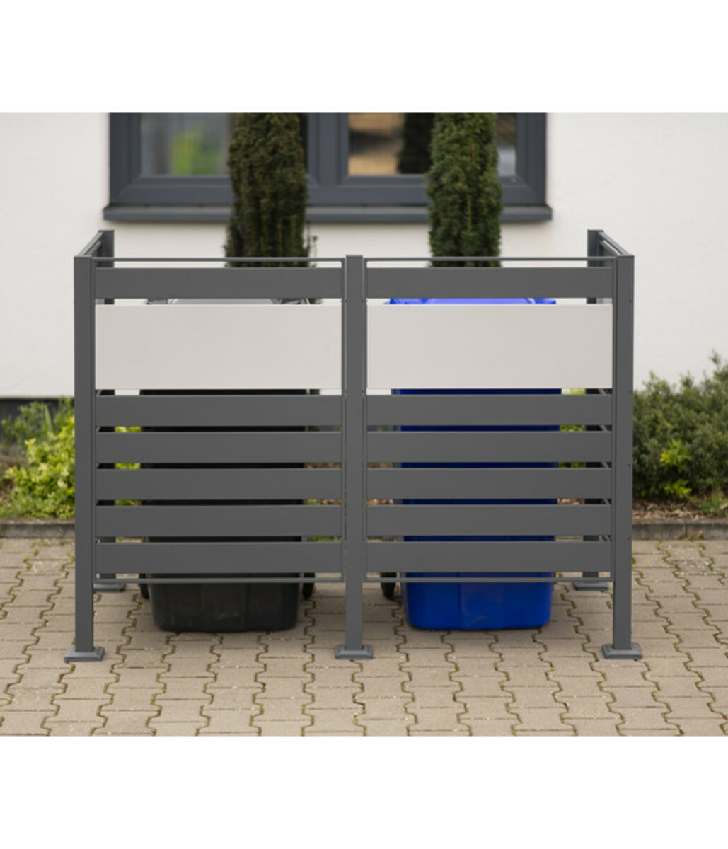 Bild 2 von Westmann Mülltonnenverkleidung Planum 2er Box, ca. B160/H120/T80 cm