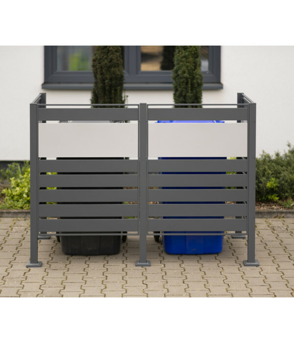 Bild 2 von Westmann Mülltonnenverkleidung Planum 2er Box, ca. B160/H120/T80 cm