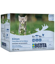 Bild 1 von BOZITA Nassfutter für Katzen Multibox Fisch & Fleisch Häppchen in Soße, Kitten, 12 x 85 g