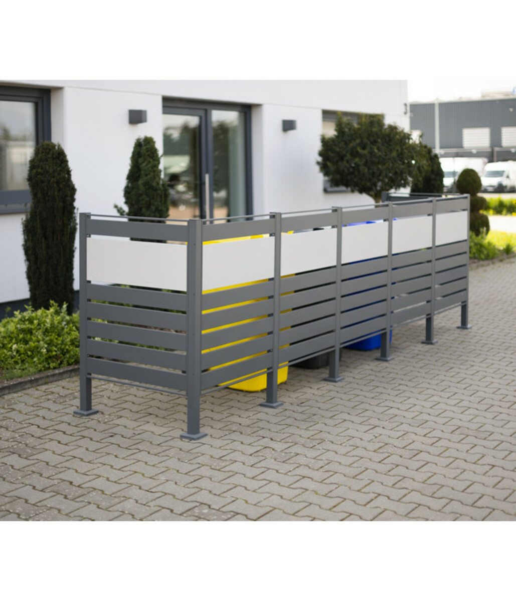 Bild 3 von Westmann Mülltonnenverkleidung Planum 5er Box, ca. B400/H120/T80 cm