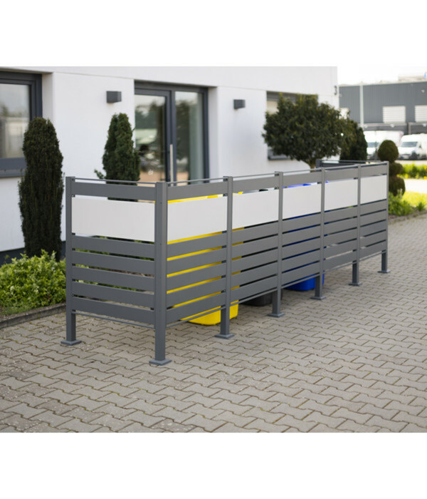 Bild 3 von Westmann Mülltonnenverkleidung Planum 5er Box, ca. B400/H120/T80 cm