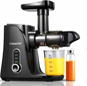 AMZCHEF Slow Juicer GM3001, 150,00 W, Gemüse und Obst, Einfaches Be- und Entladen