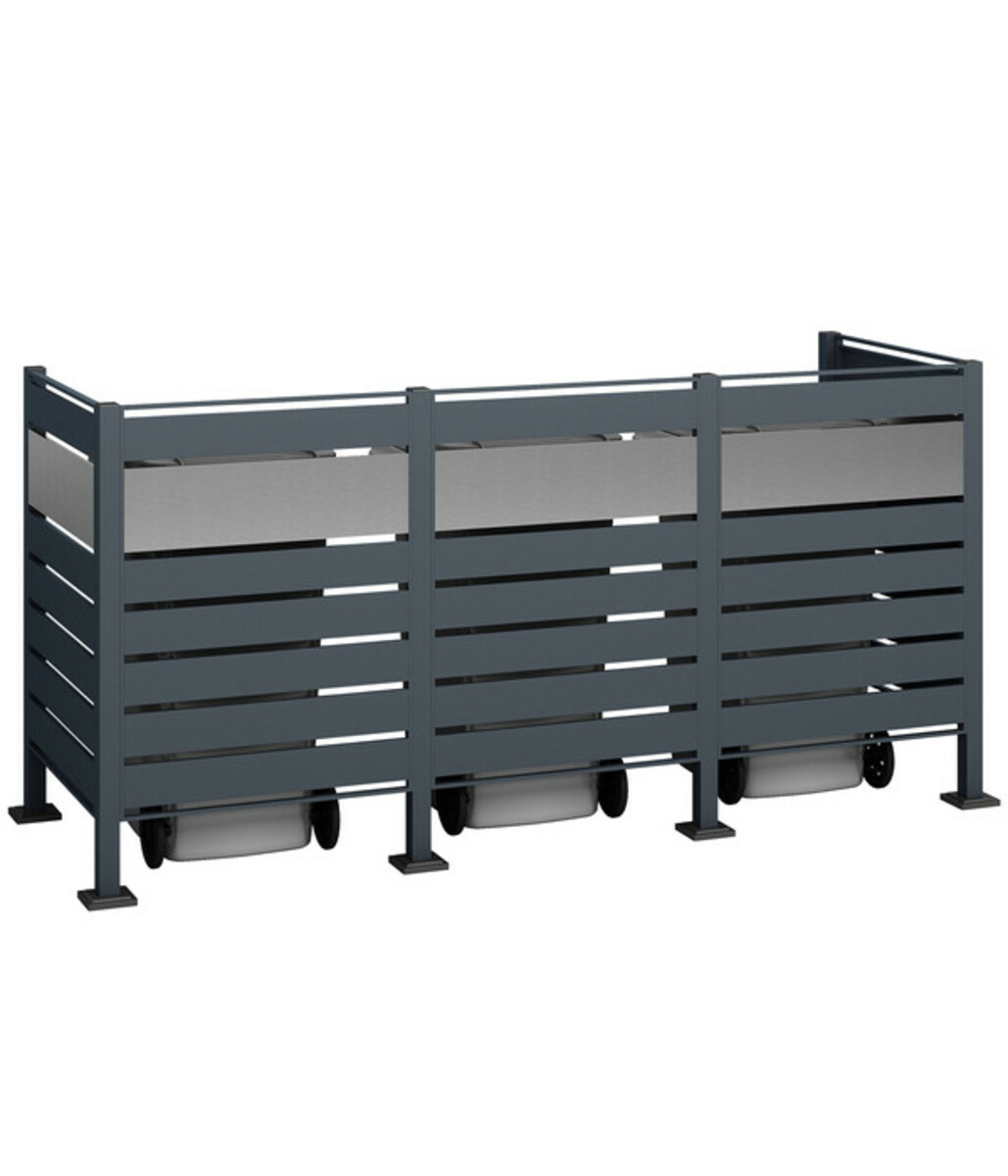 Bild 1 von Westmann Mülltonnenverkleidung Planum 3er Box, ca. B240/H120/T80 cm