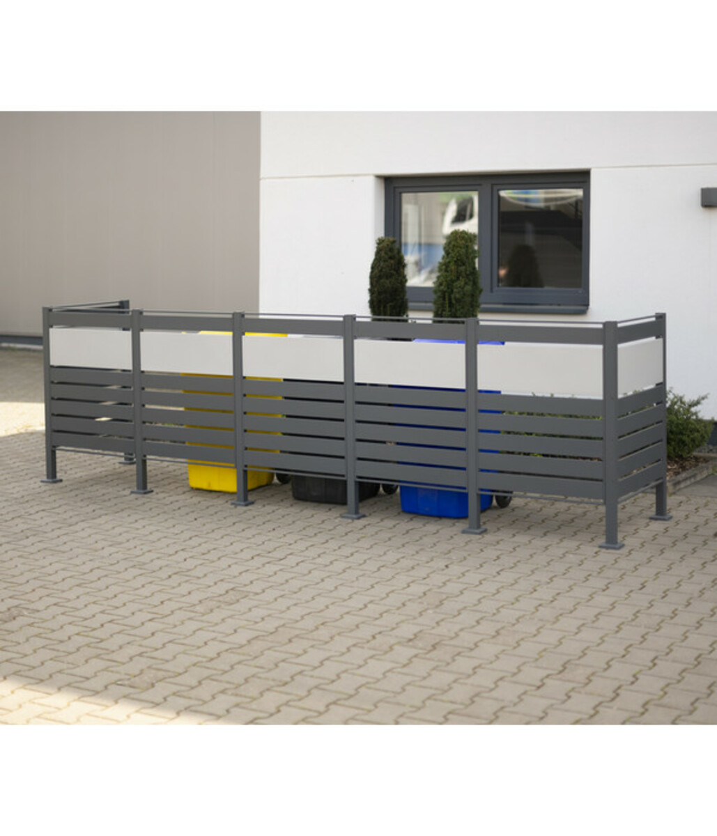 Bild 2 von Westmann Mülltonnenverkleidung Planum 5er Box, ca. B400/H120/T80 cm