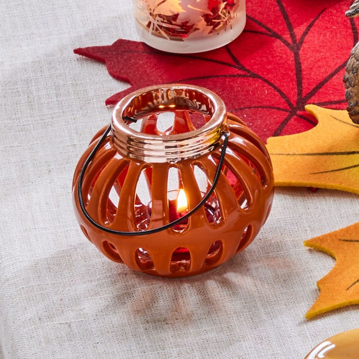 Bild 1 von Windlicht aus Porzellan, ca. 10,5x10,5x8,5cm