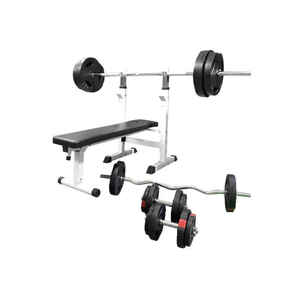 Hantelbank mit Langhantelset Gripper 100 kg