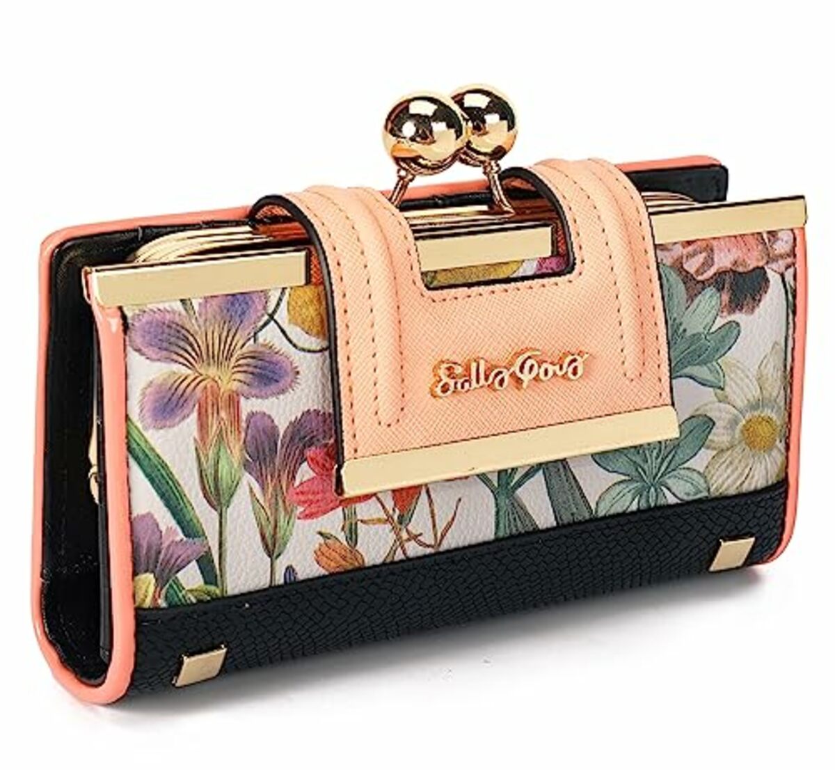 Bild 1 von AFKOMST geldbörse damen portemonnaie damen Brieftasche Frauen große Kapazität lange Brieftasche mit 10 Kartenfächern und Kartenhalter und Münzgeldbörse mit Verschluss in der Mitte.