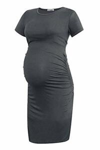 Smallshow Damen Umstandskleid Kurzarm Umstandsmode Kleid Sommer