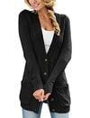 Bild 1 von Aleumdr Damen Strickjacke Casual Cardigan Damen Strickmantel Strickpullover Herbst Winter Outwear mit Taschen und Langarm