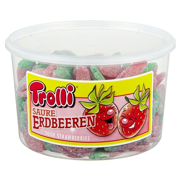 Bild 1 von Trolli Saure Erdbeeren Gummibonbon 150 Stück (1,2 kg)