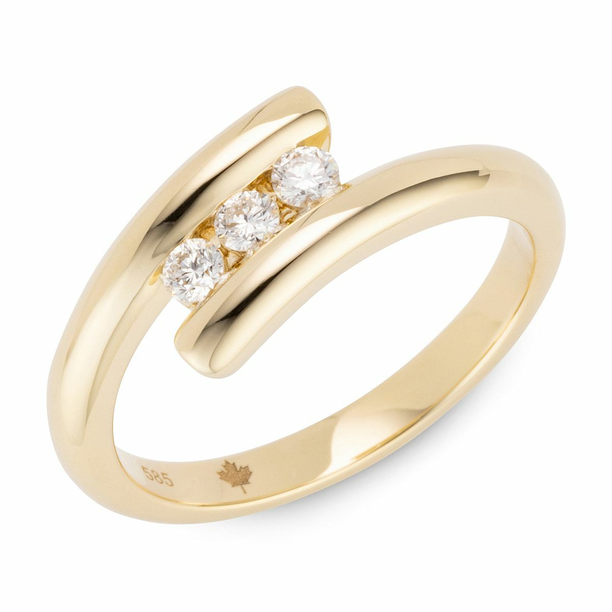 Bild 1 von CANADIAN DIAMONDS Ring 3 Brillanten zus. ca. 0,15ct Gold 585