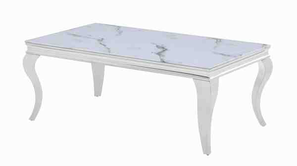 Bild 1 von Couchtisch Glasplatte Marmor Optik 115 x 65 cm - BELKA