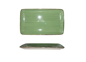 Tarrington House Teller Noromi, Porzellan,  21.5 x 35.2 cm, flach, grün