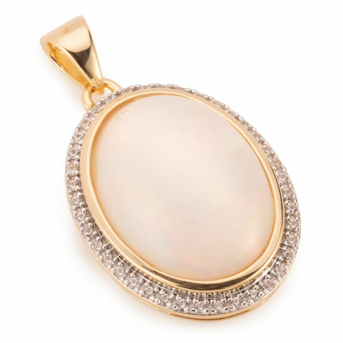 Bild 1 von ROYELLE Anhänger Opal ca. 5,75ct Zirkone zus.ca.0,28ct Silber 925 vergoldet