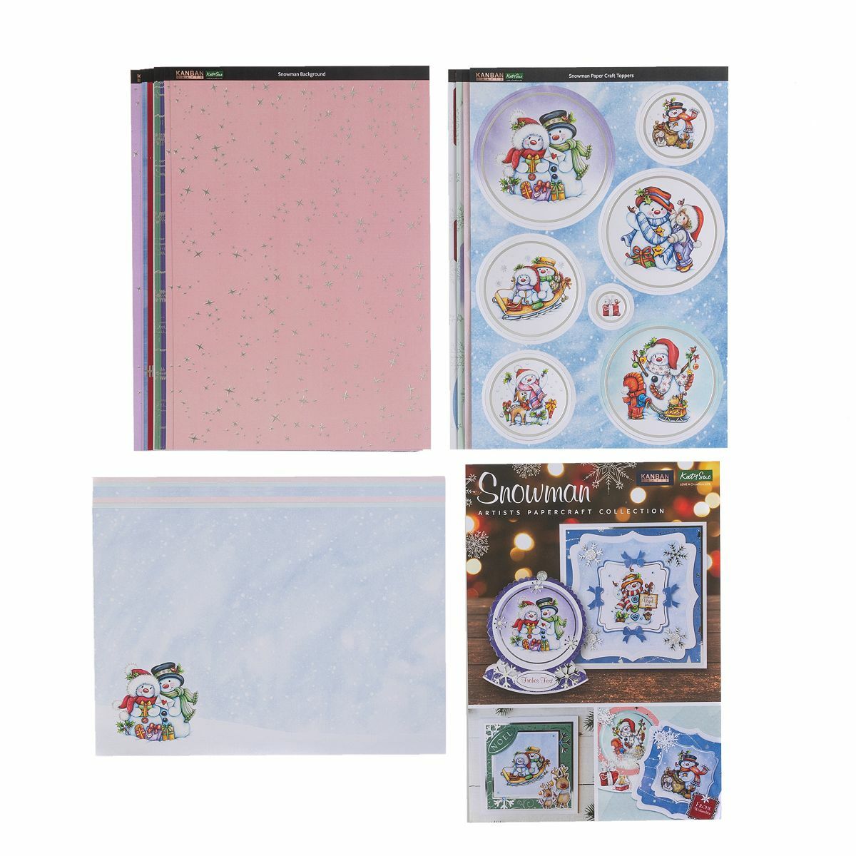 Bild 1 von KANBAN Grußkarten-Set Schneemann mit Ausstanzungen 34tlg.