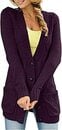 Bild 1 von Aleumdr Damen Strickjacke Casual Cardigan Damen Strickmantel Strickpullover Herbst Winter Outwear mit Taschen und Langarm