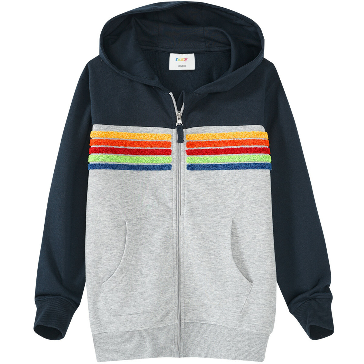 Bild 1 von Jungen Sweatjacke mit bunten Streifen