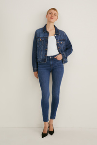C&A Skinny Jeans-Mid Waist-Shaping Jeans-LYCRA®-recycelt, Blau, Größe: 34