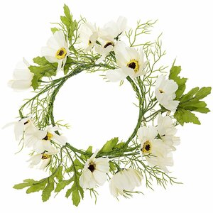 Kranz mit Blumen grüß-weiß 12cm