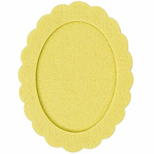 Rico Design Filzrahmen oval gelb 10,5x14cm