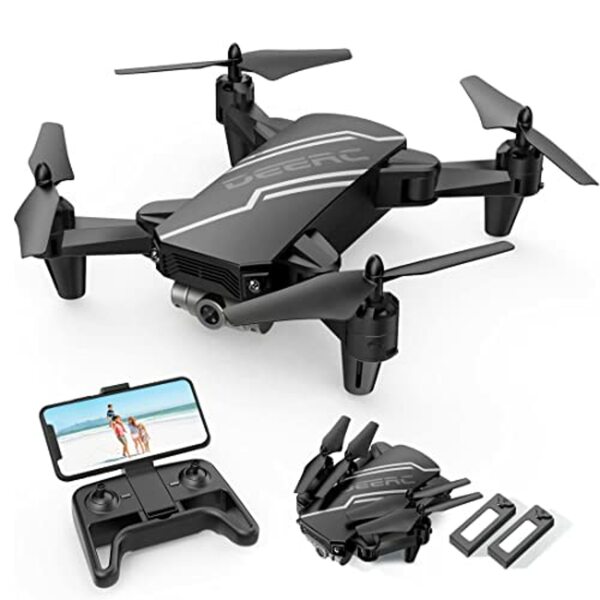 Bild 1 von DEERC D20 Drohne mit Kamera für Kinder,Faltbar RC FPV Mini Drohnen mit Live Übertragung,2 Akku lange Flugzeit,Flugbahnflug,Höhenhaltung,One Key Start/Landen,Headless Modus für Anfänger Mädchen