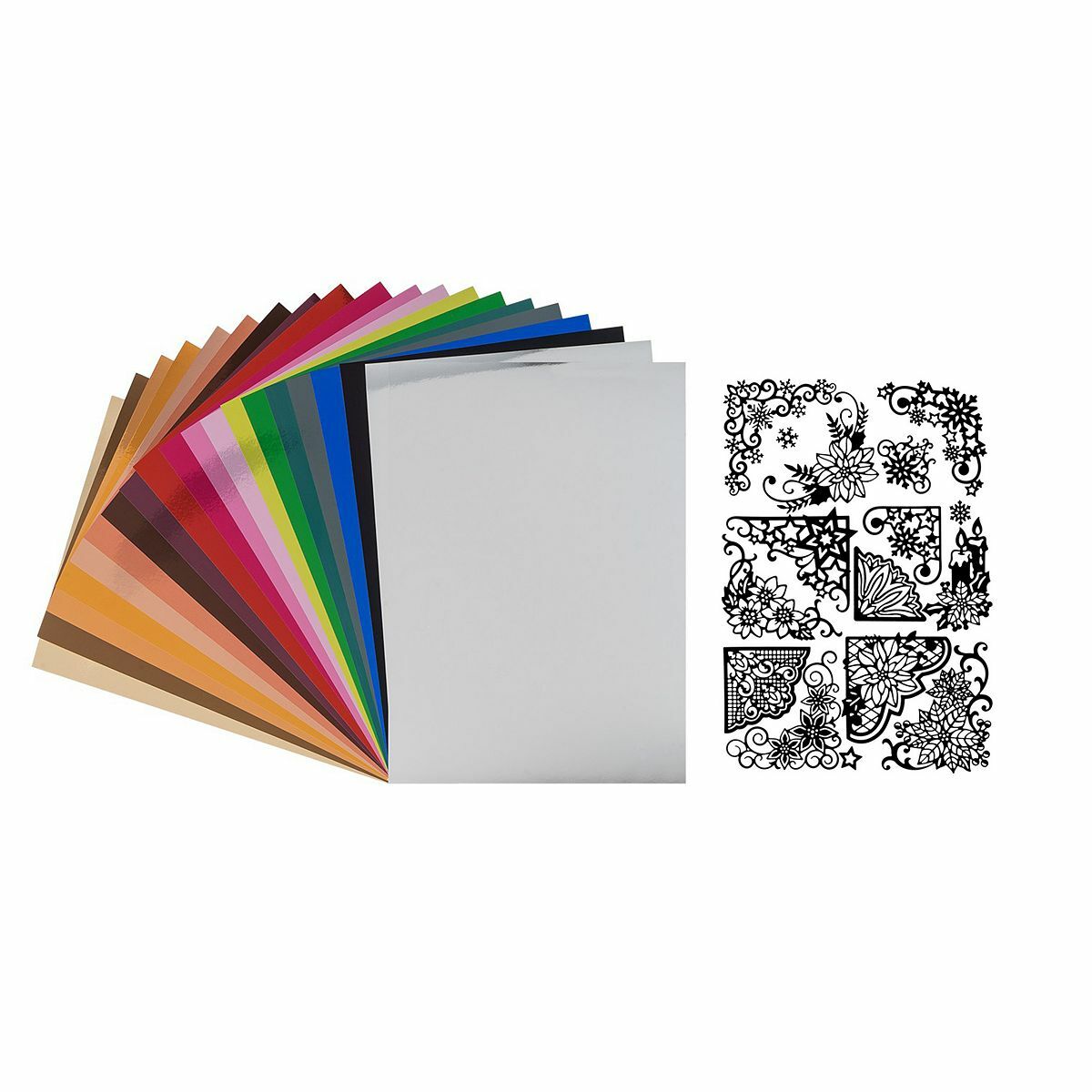 Bild 1 von KARIN JITTENMEIER Stanzschablonen-Set Zierdeckchen Spiegelkarton 36tlg.