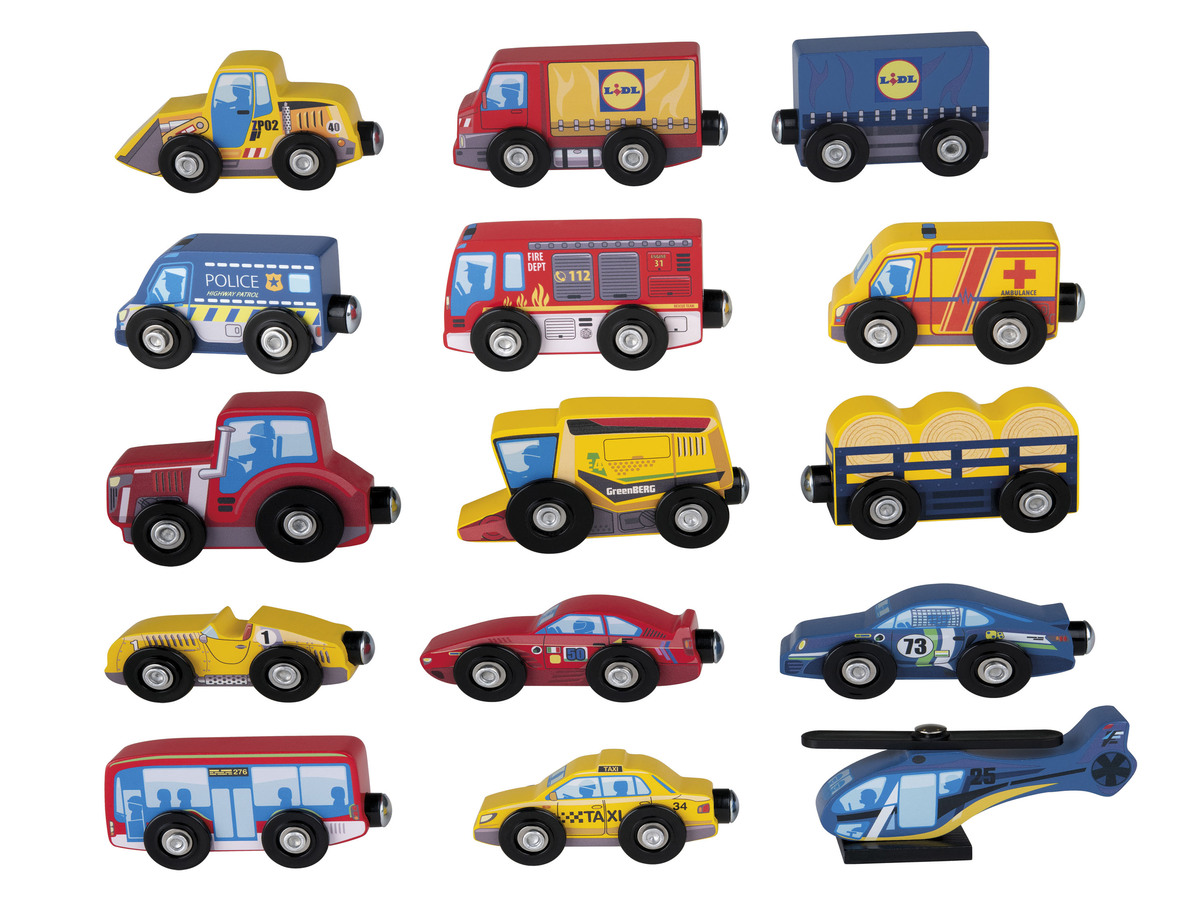 Bild 1 von Playtive Holz Fahrzeug-Set, 3-teilig