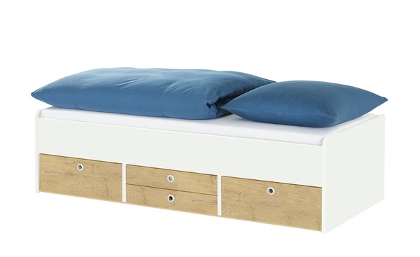 Bild 1 von Schubkastenbett  Grow Up weiß Maße (cm): B: 127 H: 54,5 Jugendmöbel